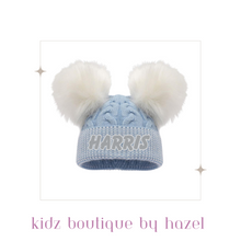 Load image into Gallery viewer, Embroidered double pom pom Hat