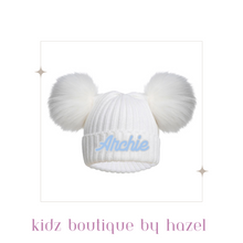 Load image into Gallery viewer, Embroidered double pom pom Hat