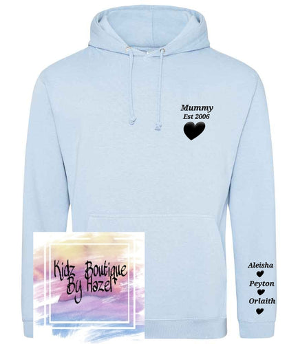 Personalised established hoddies